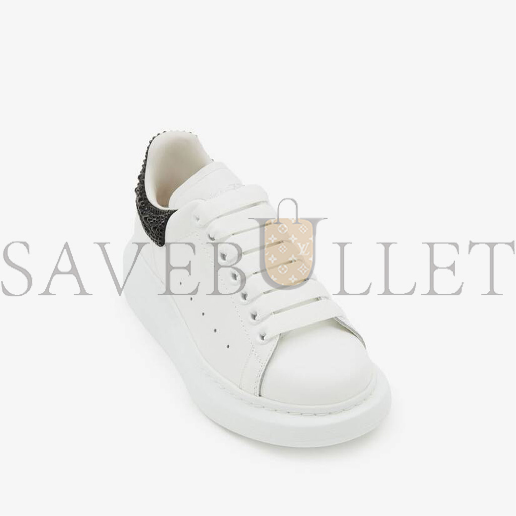 alexander M*Q*en oversized sneaker in whitejet black 666407wia4z9581
